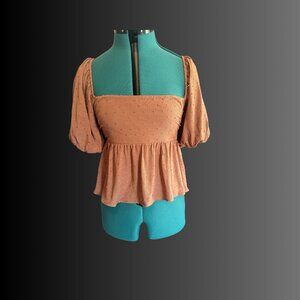 Open Back Tie Peplum Top